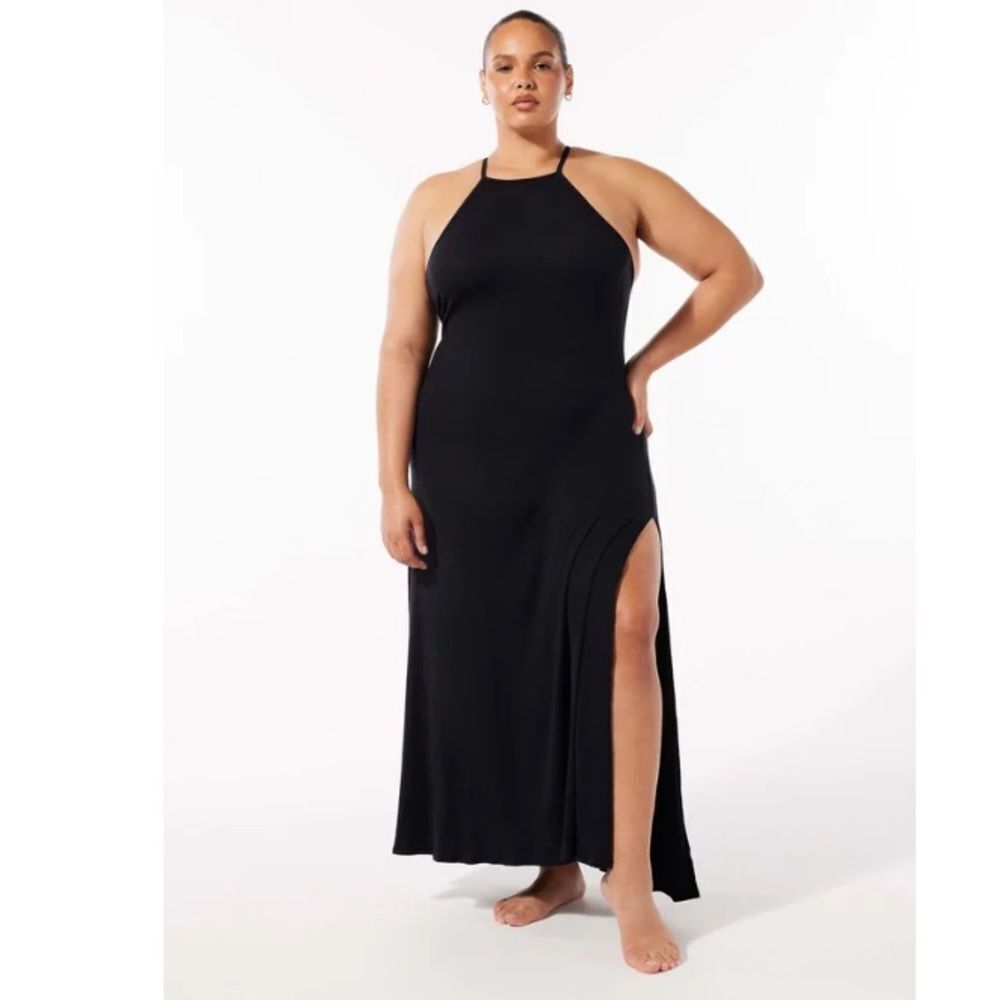 Fenty and savage black halter slip dress size 1X